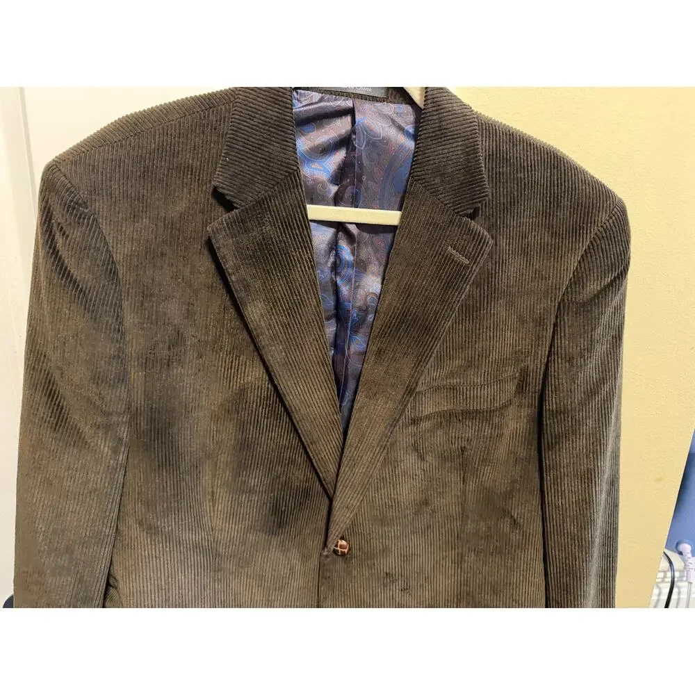 Lauren Ralph Lauren Brown Corduroy Sports Coat Blazer Jacket 2 Button Men's 42S